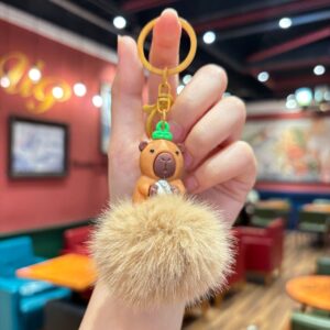 Brown fur ball [gray toy] / 8.6*5.5cm