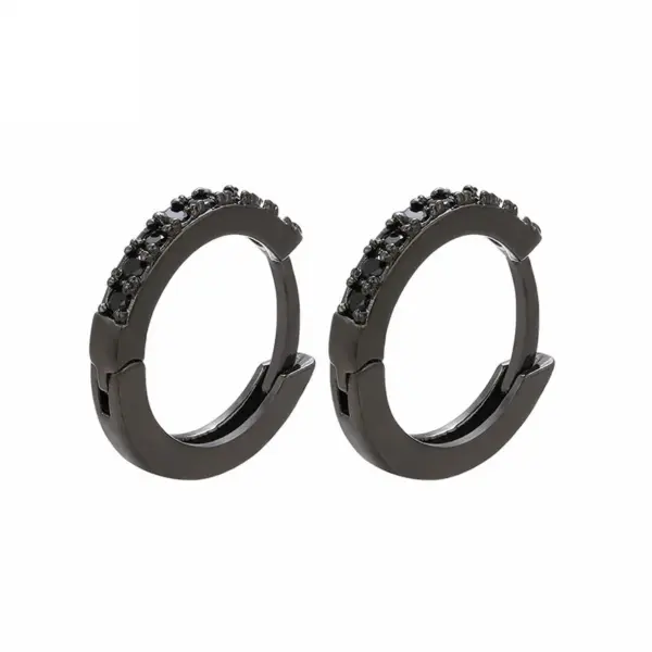 Wholesale Fashion Copper Micro-inlaid Color Diamond Asymmetric Ear Buckle Nihaojewelry