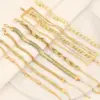 Wholesale PVD Coated 18K Gold Real Gold Plated Geometric Stainless Steel Simple Style Waterproof Non Tarnish 304 Stainless Steel Bracelets