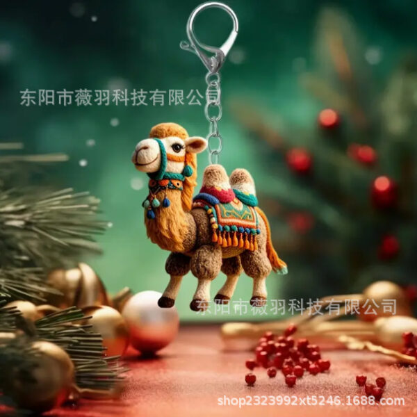 Wholesale Acrylic Creative Camel Hanging Decoration Keychains