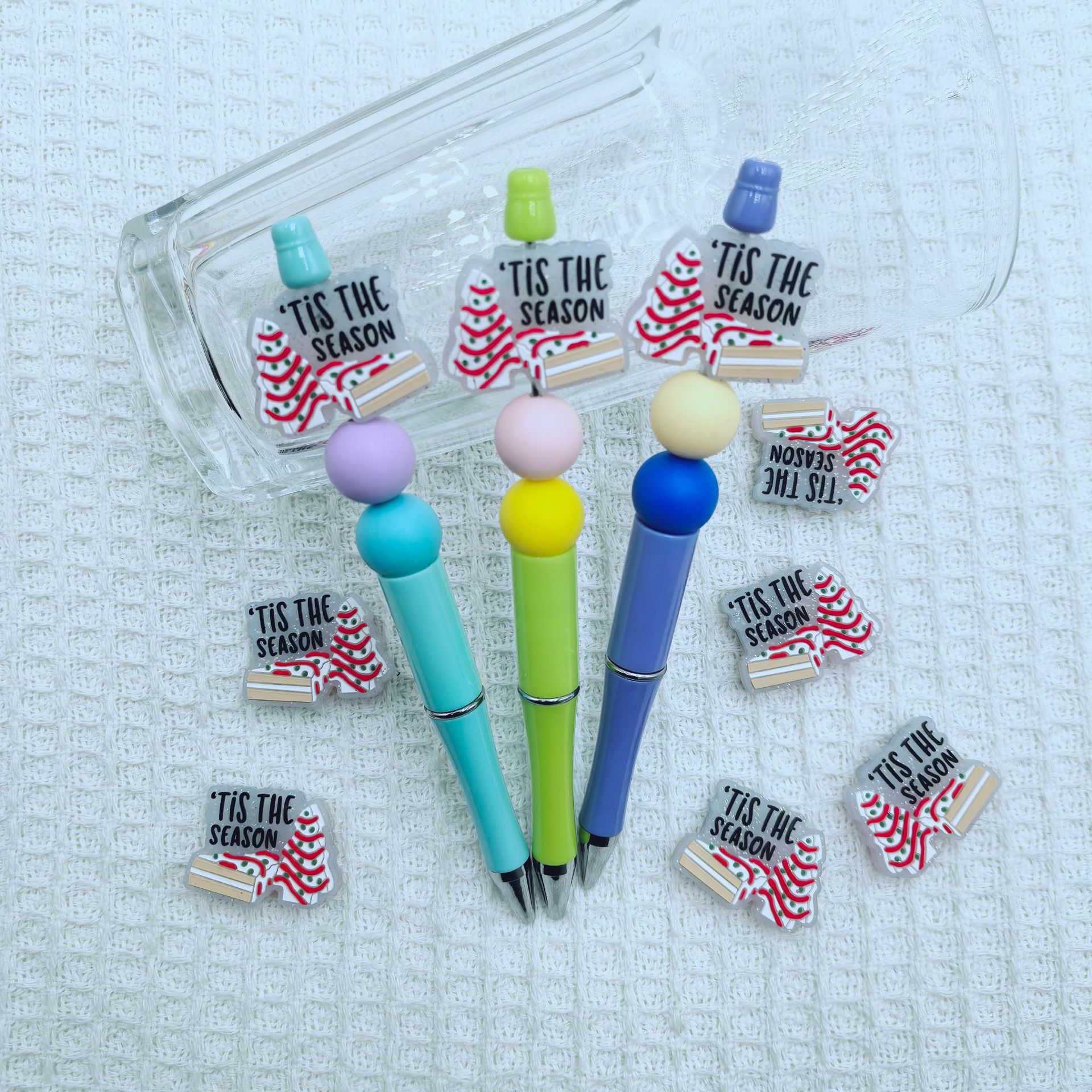 Wholesale Cross-Border Hot-Selling New Products: Christmas Tree Brand Silicone Cartoon Beads Beading Factory Wholesale Ready Stock