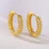 Wholesale Fashion U Shape Copper Plating Hoop Earrings 1 Pair