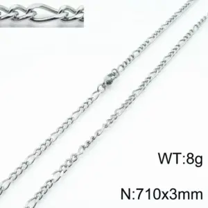 Steel Color 710 * 3mm = Necklace KN197292-Z