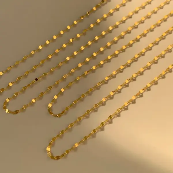 Ion Plating (IP) Lips 304 Stainless Steel Hip-Hop Shiny Waterproof Non Tarnish 304 Stainless Steel Necklace