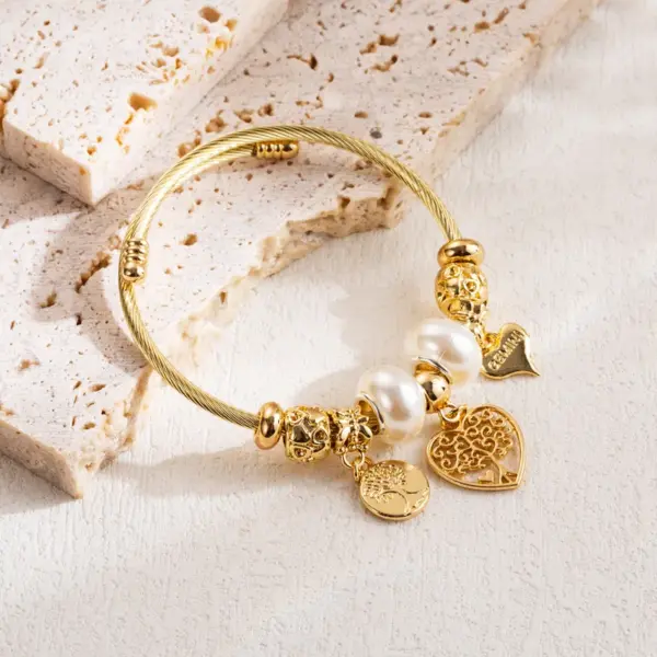 Wholesale Elegant Swan Heart Shape 304 Stainless Steel Alloy Rhinestones Bangle In Bulk