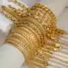 Wholesale Ion Plating (IP) Letter 304 Stainless Steel Classic Style Waterproof Non Tarnish 304 Stainless Steel Lobster Trigger Clasp Closure Chain Bracelet