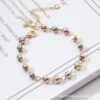 Wholesale Three-color electrophoretic laser bead women's bracelet