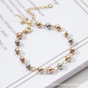 Wholesale Three-color electrophoretic laser bead women's bracelet