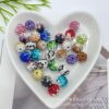 Wholesale 10cm Gradient Colorful Diamond Ball Full of Diamonds Straight Hole through Hole Colorful Soft Clay Fragrant Balala Ball Beads Loose Beads Factory