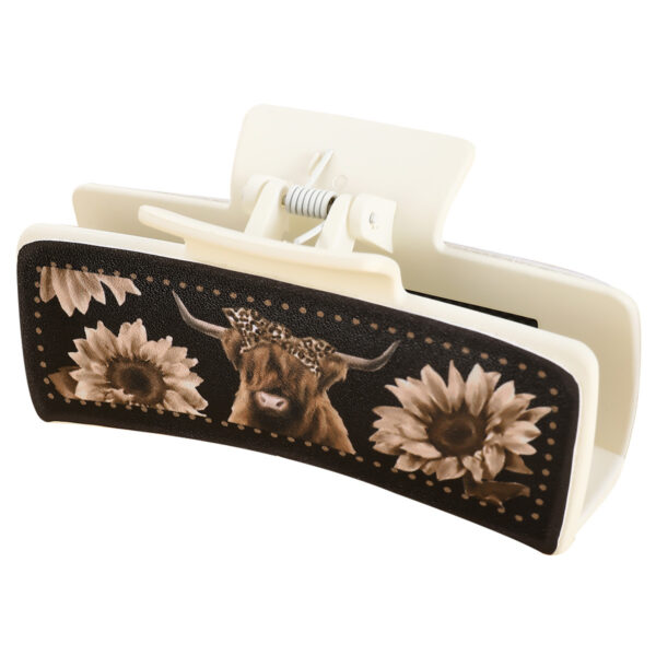 oly-c18a6065fc6f5f346cc380cb3ba38137 Wholesale yak chrysanthemum black leather large square clip shark clip