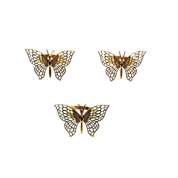 Wholesale Napkin Ring Napkin Buckle Hollow Metal Butterfly Napkin Ring Metal Ring Mouth Cloth Cross-Border Manufacturer