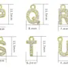 Wholesale 304 Stainless Steel Copper Letter Vacuum Plating Zircon 18K Real Gold Plated Streetwear Plating Inlay Pendant Necklace