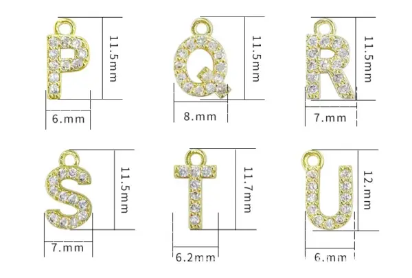 Wholesale 304 Stainless Steel Copper Letter Vacuum Plating Zircon 18K Real Gold Plated Streetwear Plating Inlay Pendant Necklace