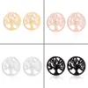 PVD Coated 18K Gold Real Gold Plated Tree 304 Stainless Steel Preppy Style Waterproof Non Tarnish Ear Studs