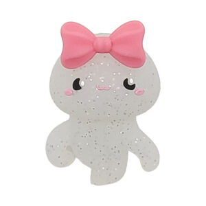 Bow-shaped octopus (transparent + glitter)