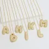 Copper Simple Style Plating Letter Zircon Pendant Necklace