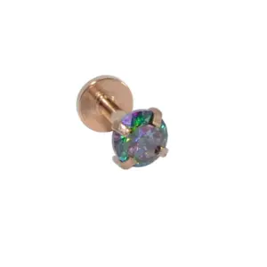 Rose Gold Colorful round Zirconium / 1.2x8x2mm