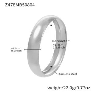 Z478-steel Color Glossy Bracelet Width 15mm