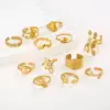 Wholesale Fashion Geometric Titanium Steel Ring Non-Fading Women's High-End Luxury Open Stainless Steel Ring Color-Block Solid Color Elegant Ring
