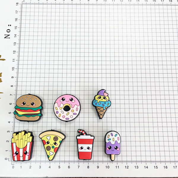 oly-c1a848c89b8ba09d398552e19759e205 Wholesale Random 100pcs Cartoon Food Beads Pvc Soft Rubber Accessories