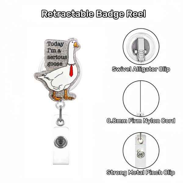 Wholesale Cross-border new original acrylic glitter love romantic workplace easy pull retractable badge reel badge holder