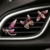Wholesale metal butterfly agoy car perfume clip bee car air conditioning outlet fragrant decorative clip