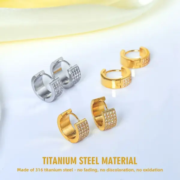 Wholesale 316 Stainless Steel PVD Coated Geometric Earrings For Women's