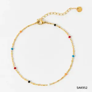 Sak952 Bracelet Gold + Color / 14K