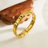Wholesale Retro Streetwear Star Moon 304 Stainless Steel 18K Gold Plated Stainless Steel Bracelets In Bulk
