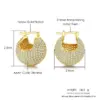 Wholesale Hip-hop Ball Copper Plating Inlay Zircon Earrings 1 Pair