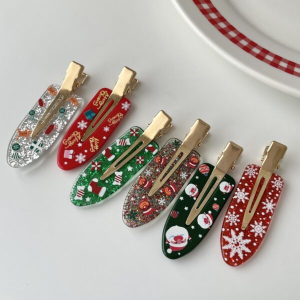 oly-c1d4dec6f831bc6e9b21622df7f06d76 Wholesale Candy Christmas Socks Elk English Letter Hair Clip