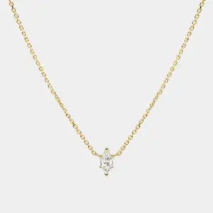 Gold Single Horse Eye Necklace