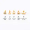 Wholesale Classic Style Leaf Snake Bee Stainless Steel Plating Lip Stud