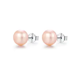 8mm Orange Pearl / 925 Silver