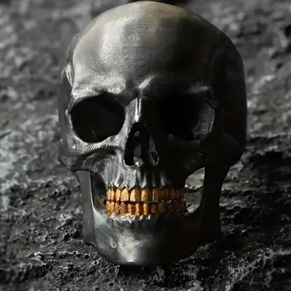 Wholesale 2024 foreign trade new old skull ring wholesale European and American retro punk style skull ring