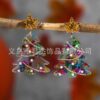 Wholesale Christmas design bell star sequin Christmas tree acrylic earrings