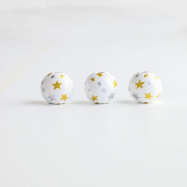 Wholesale 10pcs/pack Christmas wooden bead printed bead