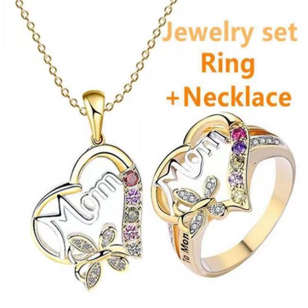 Wholesale Yunjin wish cross-border e-commerce best selling hand jewelry love mother ring mother's day gift MOM female ring