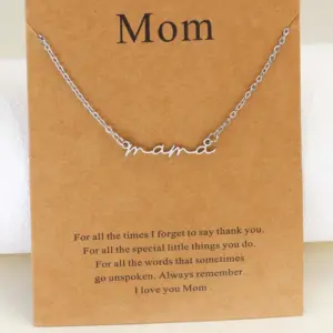 Wholesale 201 Stainless Steel Letter Elegant Simple Style Solid Color Gold Silver Pendant Necklace