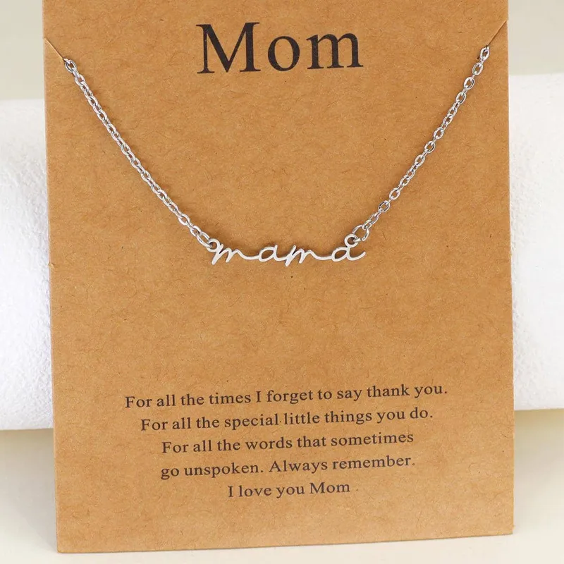 Wholesale 201 Stainless Steel Letter Elegant Simple Style Solid Color Gold Silver Pendant Necklace