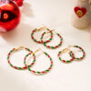 Wholesale Christmas Colorful Spiral Geometric Earrings