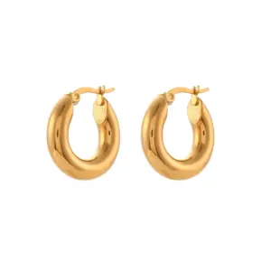 Stainless Steel Solid Polished Surface Ear Ring-25mm