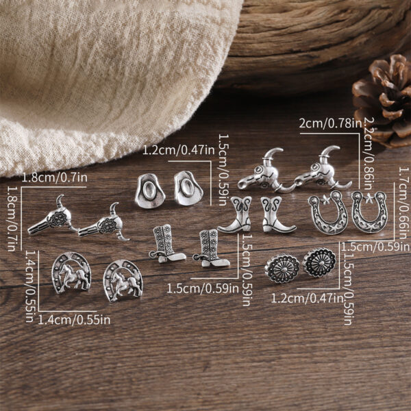 Wholesale Retro ethnic style cowboy earrings