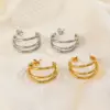 Wholesale 1 Pair Classic Style Geometric Plating 304 Stainless Steel 18K Gold Plated Earrings