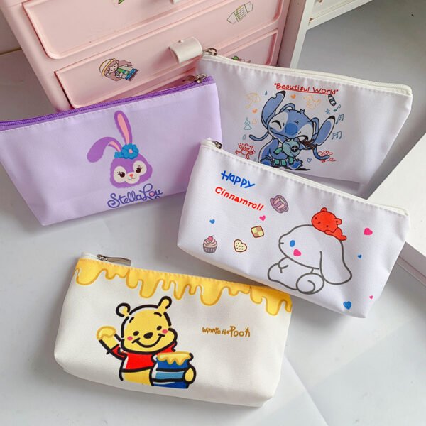 oly-c225302573add38bce8906c193bb46f2 Wholesale Japanese Style Pencil Bag Women's Large Capacity ins Canvas Stationery Bag Stitch Pencil Bag Small Fresh Style Storage Bag Multifunctional