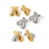 1 Pair Vintage Style Exaerated Classic Style Color Block Mixed Metal 304 Stainless Steel 18K Gold Plated Ear Studs