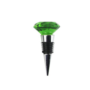 Green crystal wine stopper