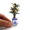 Wholesale 1:12 doll house accessories dollhouse mini clay flower plant orange tree potted orange tree model