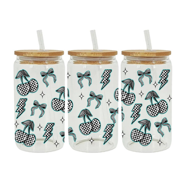 Wholesale Colorful Cherries 16oz Cup UV DTF Wrap