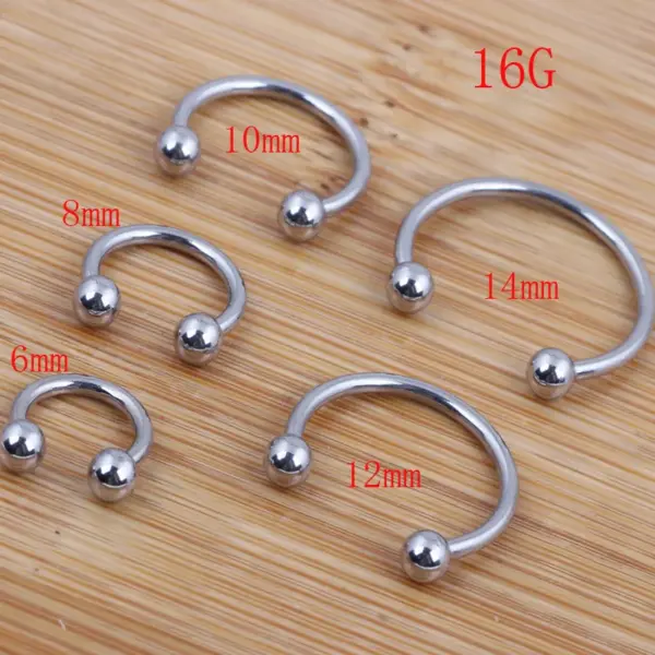 1 Piece Nose Rings & Studs Fashion Geometric Titanium Steel Vacuum Plating